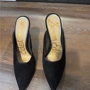Sam Edelman Black Suede Pointed Mules